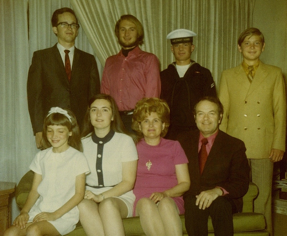 Ron Marlett and his family at their Canoga Park home.