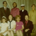 Ron Marlett and his family at the family's home in Canoga Park, California.