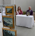 Ron Marlett and his grand niece at the Irvine Art Festival.