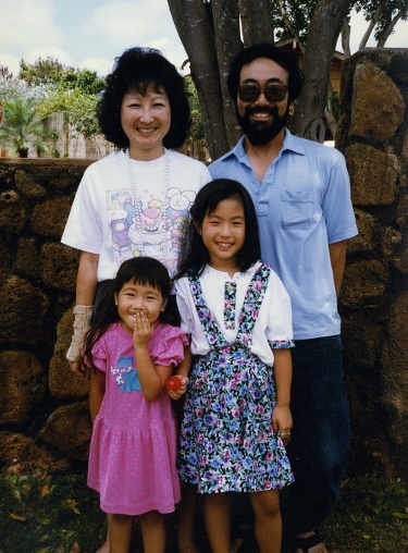 Ron Marlett's friends Bev, Gary, and their children.