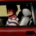 Ron Marlett in his new car.
