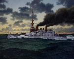 USS Oregon by Ron Marlett.