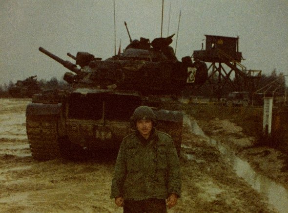 Ron Marlett's brother Rich at the firing range.