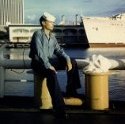 Ron Marlett onboard the USCGC Winnebago.