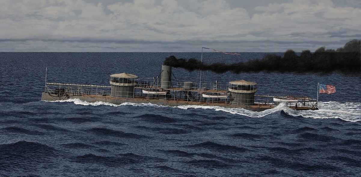 USS Miantonomoh by Ron Marlett