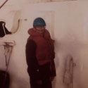 Ron Marlett during high lining between a Navy destroyer and the Winnebago.