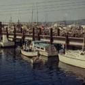 Ron Marlett and Sea Scouts on their boat.
