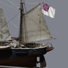 Detail from Ron Marlett's model of the CSS Alabama.