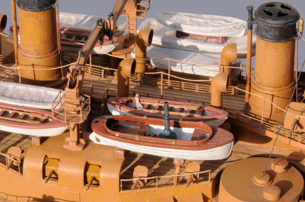 Detail from Ron Marlett's model of the USS Oregon.