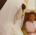 Ron Marlett's friend Beverly on her wedding day.
