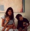 Ron Marlett's friend Catherine Bottiau with her children.