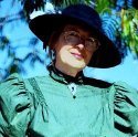 Ron Marlett's sister Glennis wearing her handmade costume.
