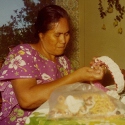 Teuruhei Buchin from Tahiti visiting the Marletts.