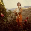 Ron Marlett with Cheeny the dog.
